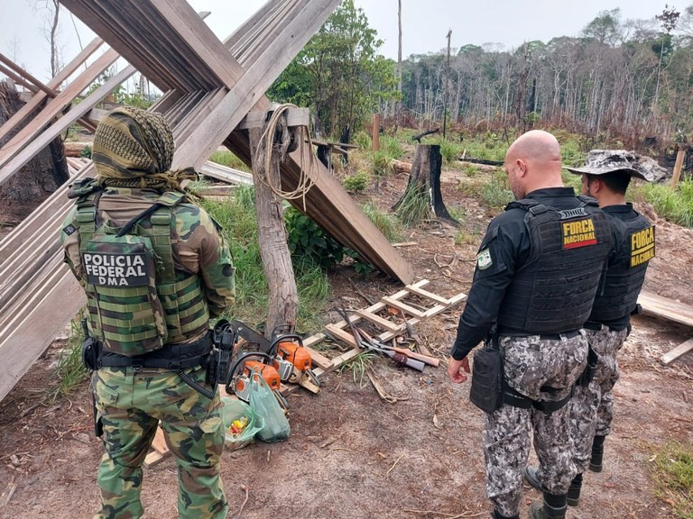 PF prende suspeito de desmatar e queimar 250 hectares de floresta no Amazonas