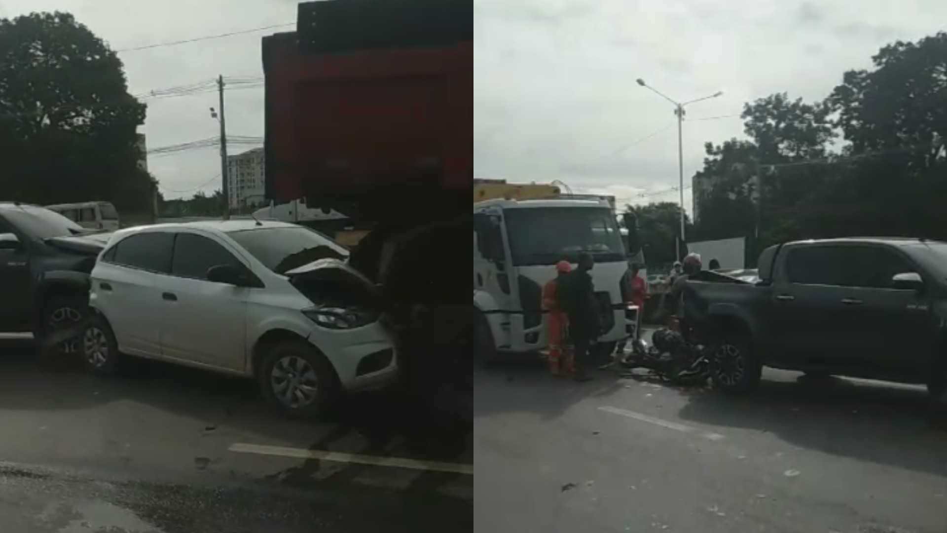 'Engavetamento': acidente na BR-316, em Ananindeua, deixa dois feridos