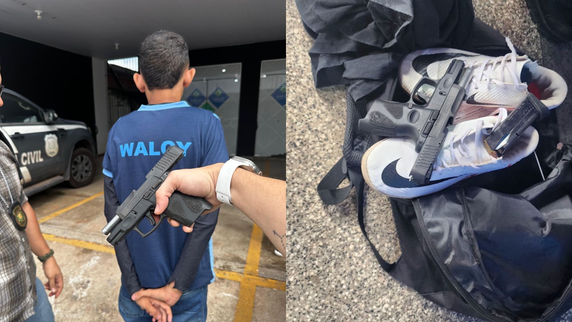 Adolescente de 16 anos é apreendido com arma de fogo em ginásio poliesportivo de Santana