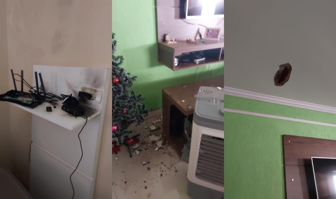 Raio explode modem e destrói fiação de casa em Uberlândia: 'comecei a gritar', diz moradora