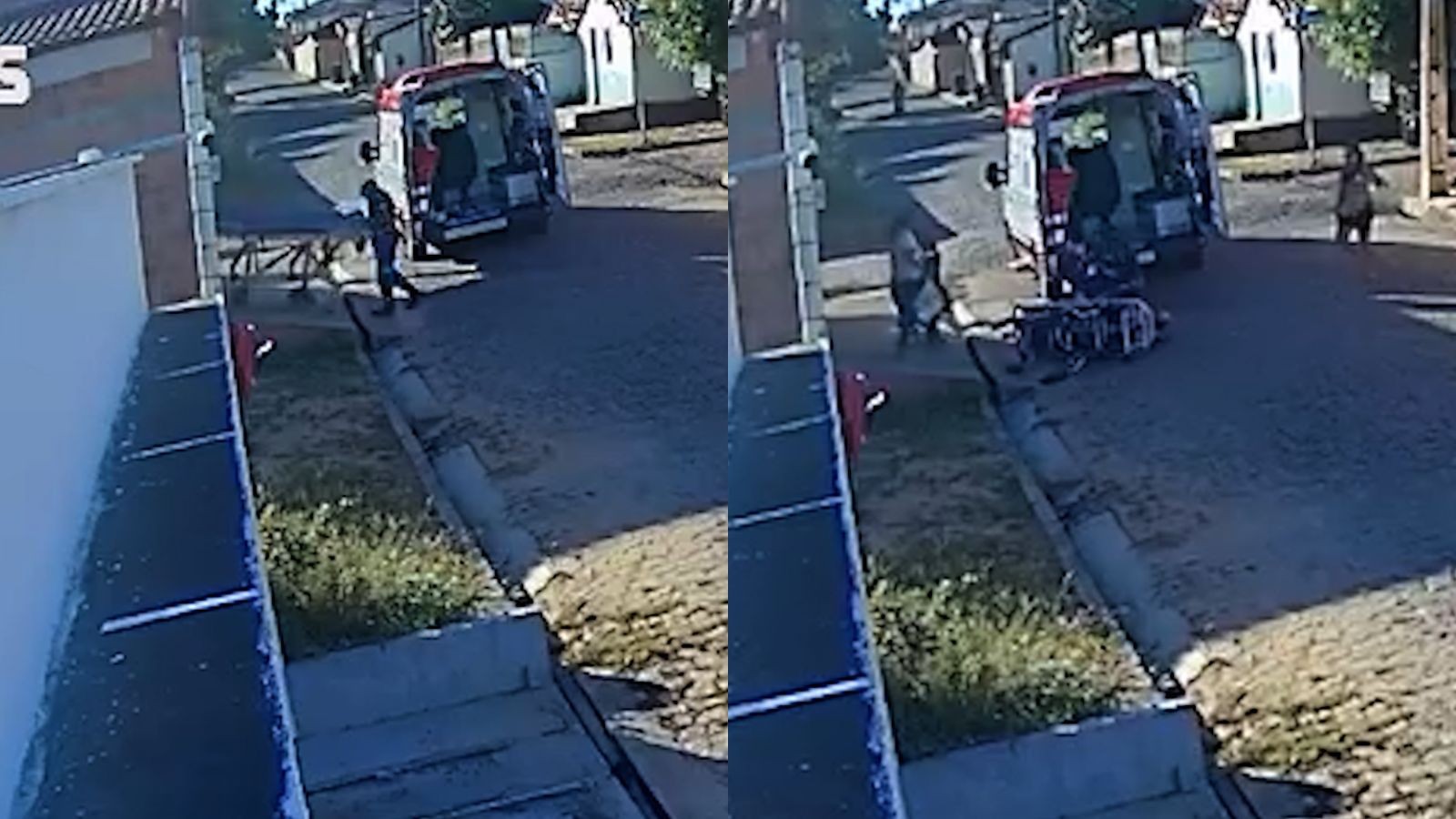 VÍDEO: Paciente cai de maca ao ser levado para ambulância do Samu no PI