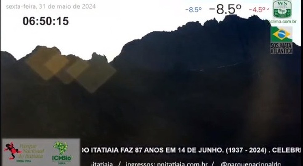 Câmeras monitoram o Parque Nacional do Itatiaia 24h — Foto: Reprodução