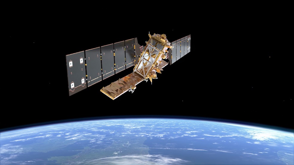 Modelo de um satélite Sentinel-1, usado em treinamentos e testes da ESA. — Foto: ESA/Mlabspace