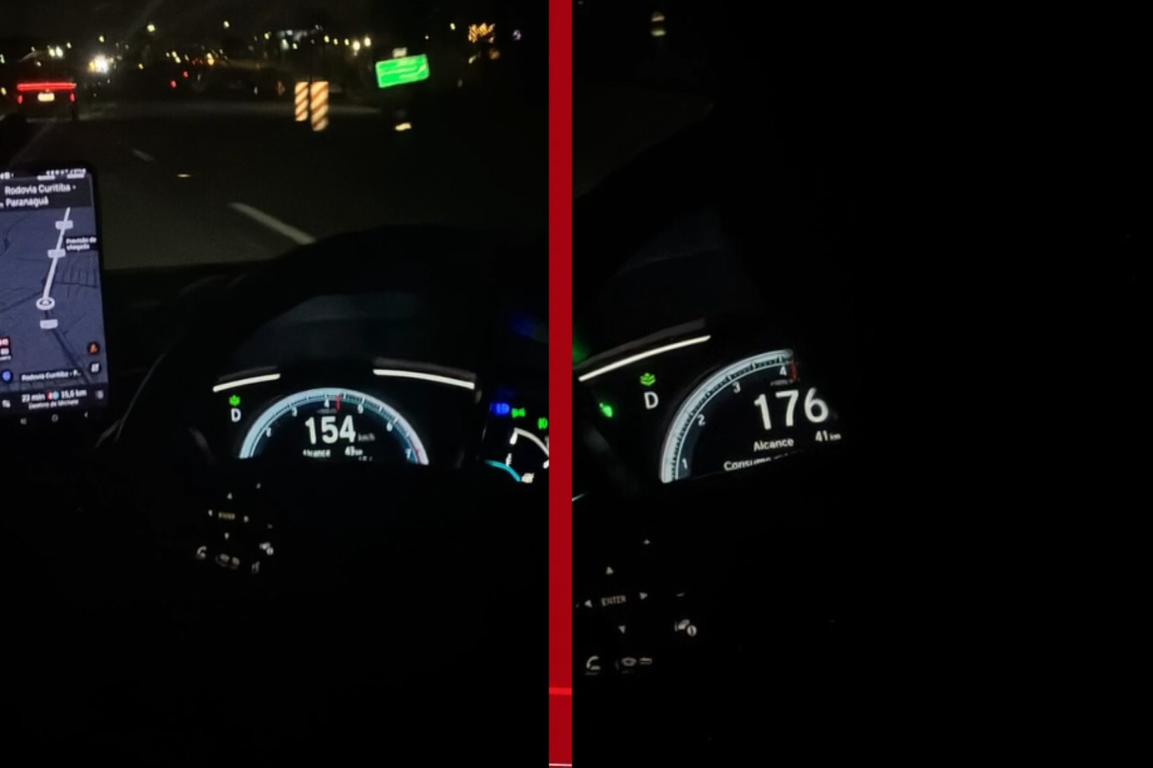 Foto tirada por passageira mostra que motorista de aplicativo estava a 176 km/h antes de causar acidente que matou uma pessoa em Curitiba