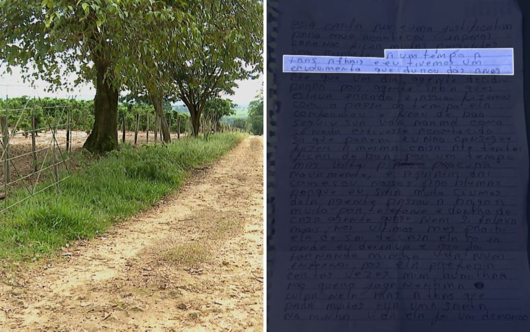 Caseiro suspeito de matar enteada em SP deixou carta afirmando que tinha ciúmes da vítima, diz PM