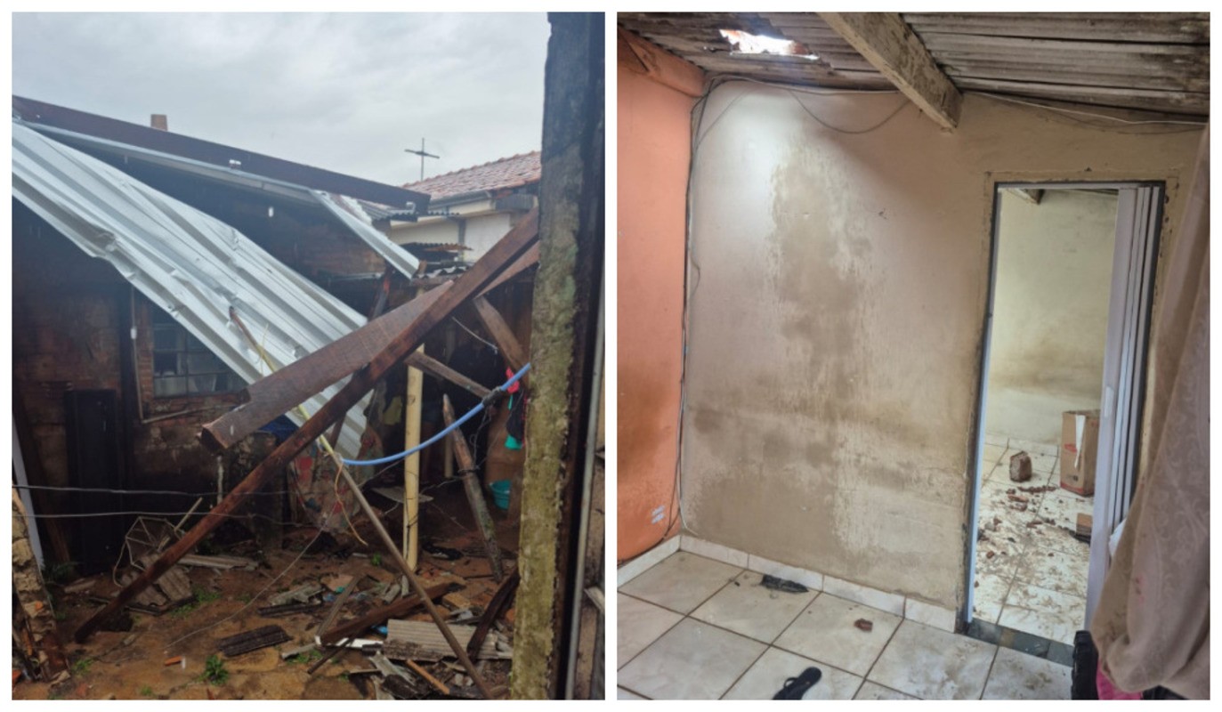 Chuva forte em Araraquara deixa família desalojada, derruba árvores e coloca cidade em alerta