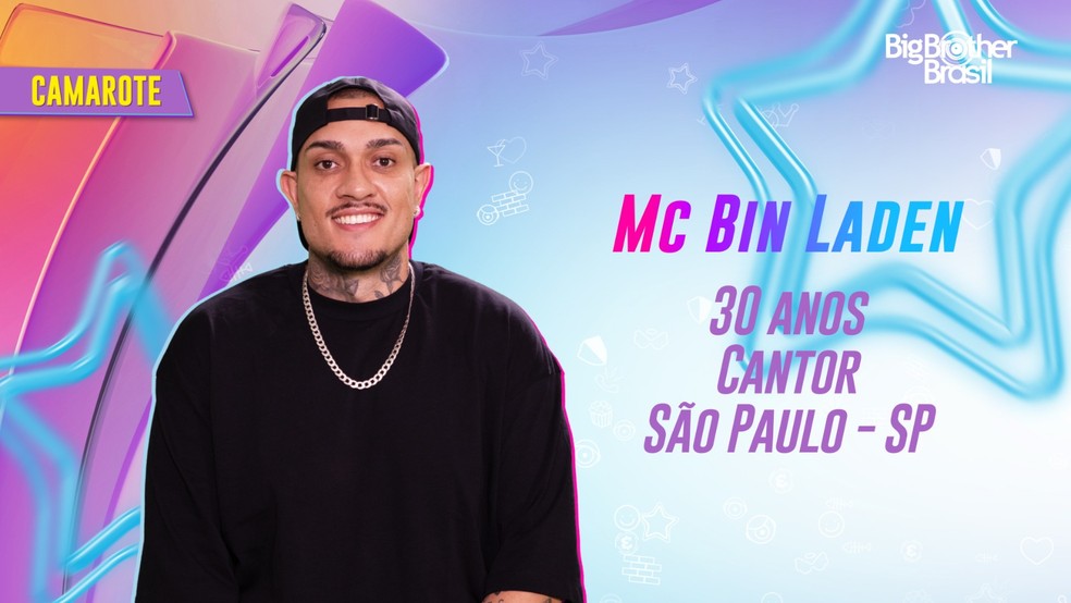 Mc Bin Laden é parte do Camarote no 'BBB 24' — Foto: Divulgação