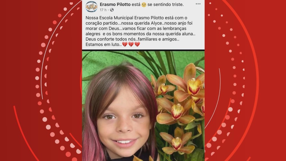 Aluna de 10 anos morre após passar mal em escola do Paraná, diz PM — Foto: Redes sociais