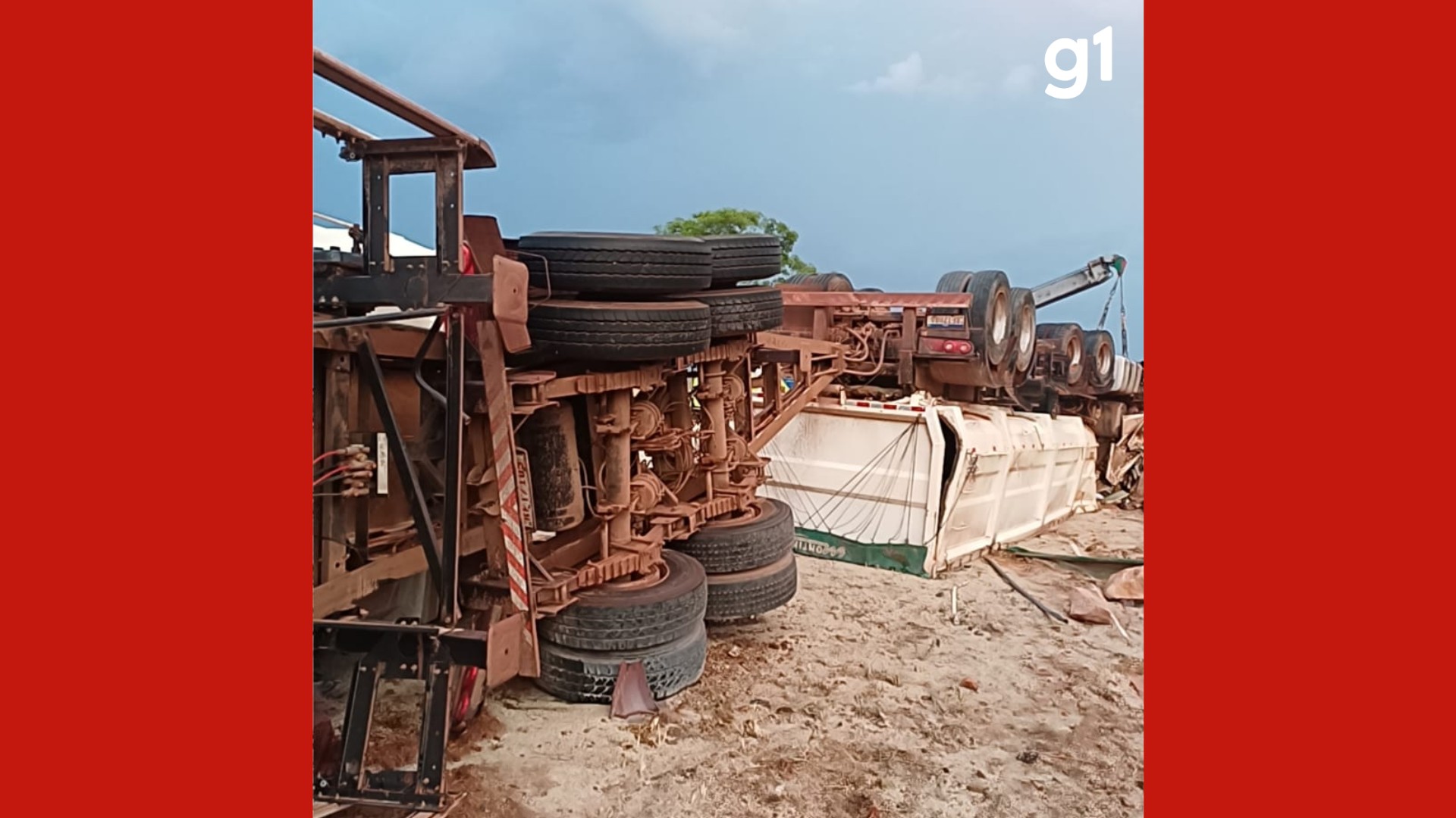 Motorista morre ao perder controle da direção e tombar carreta na BR-364 em MT 