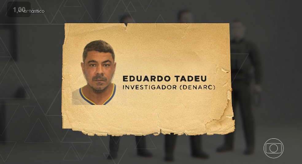 Eduardo Tadeu, investigador do Denarc, é suspeito de liderar o esquema de desvio de drogas — Foto: Reprodução/TV Globo