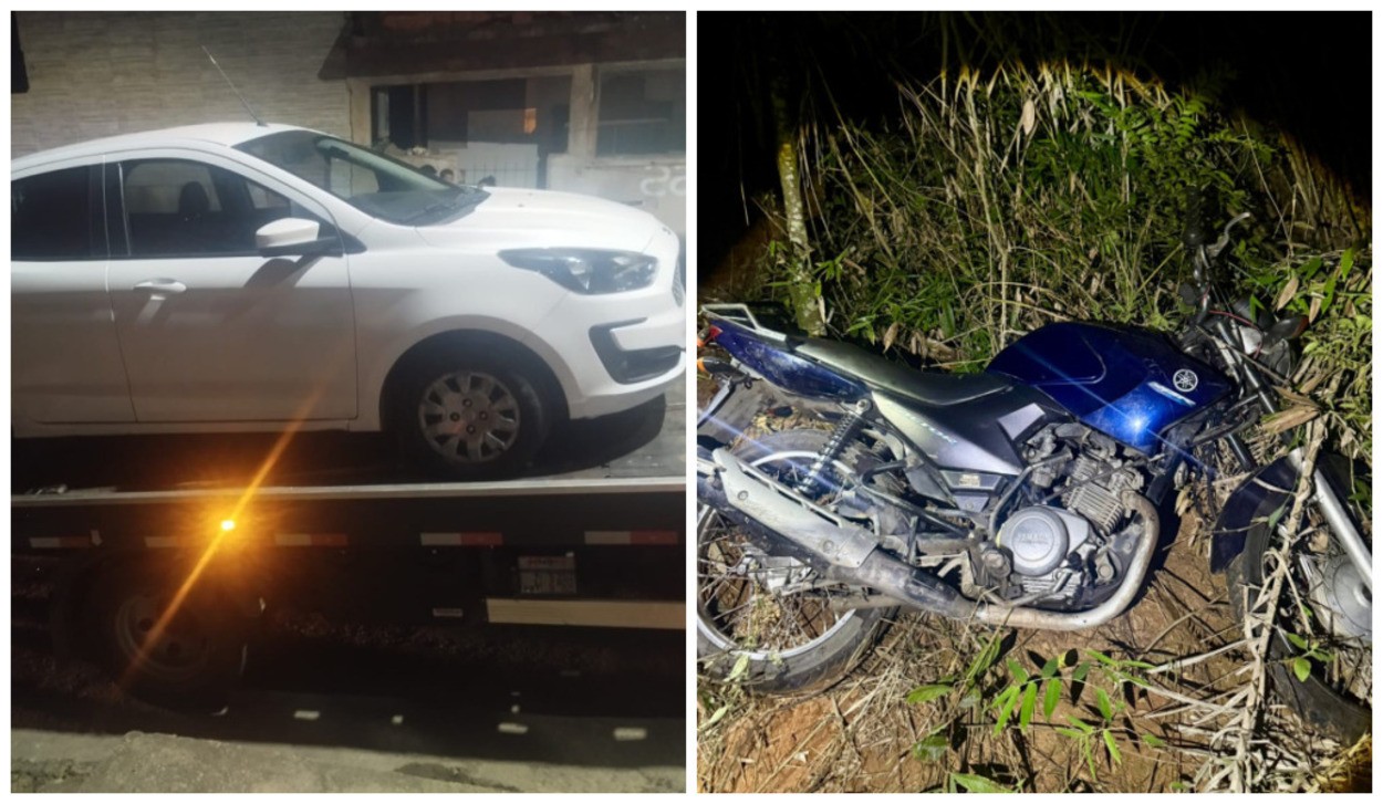 Três adolescentes são apreendidos após roubo de moto e carro em Ipatinga