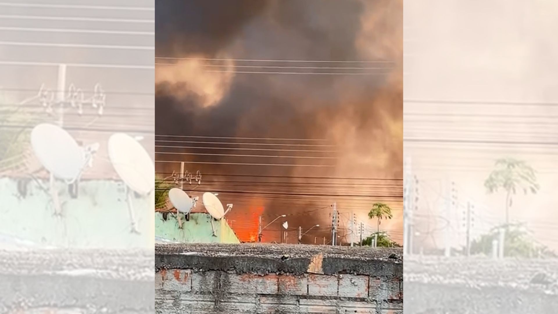 Incêndio atinge canavial e fumaça chama atenção de moradores de Santa Cruz do Rio Pardo
