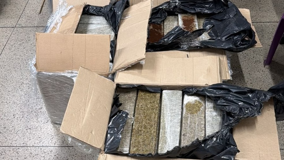 Entorpecente foi recolhido entre os estados do Rio de Janeiro e de São Paulo e seria transportado pelo suspeito até Fortaleza. — Foto: Polícia Civil/ Divulgação