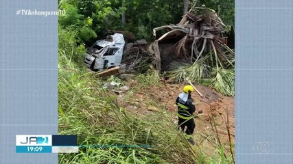 Acidente em rotatória de rodovia deixa feridos e causa falta de energia em Miracema