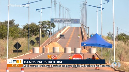 DNIT restringe tráfego em ponte da BR-235 após estudo apontar danos na estrutura