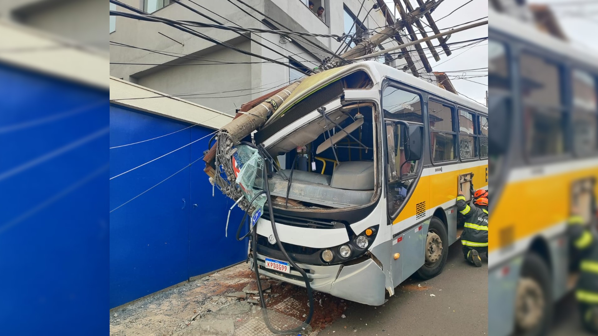 Acidente com ônibus escolar deixa duas crianças feridas em Botucatu