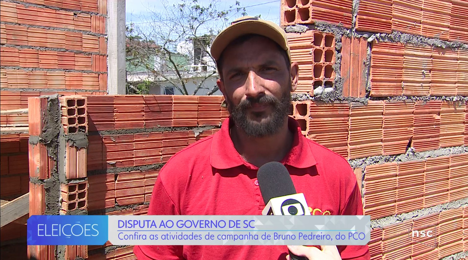 Eleições 2026 em SC: Bruno Pedreiro do PCO cumpre agenda em obra em construção e fala sobre concessão de rodovias