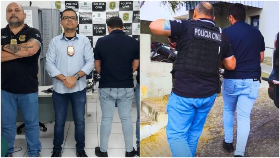 Antônio Gildasio Vieira de Alencar, de 33 anos, foi preso por suspeita de matar o optometrista Olavo Farias, de 36 anos, em Potengi. — Foto: Reprodução