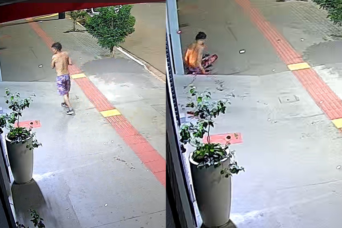Câmera de segurança flagra homem esfaqueado pedindo socorro antes de morrer em Campo Grande