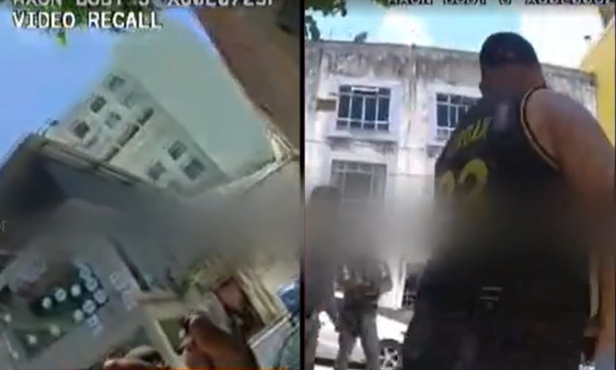 Imagens de câmeras corporais mostram PMs condenados por roubo ameaçando torcedores em Salvador