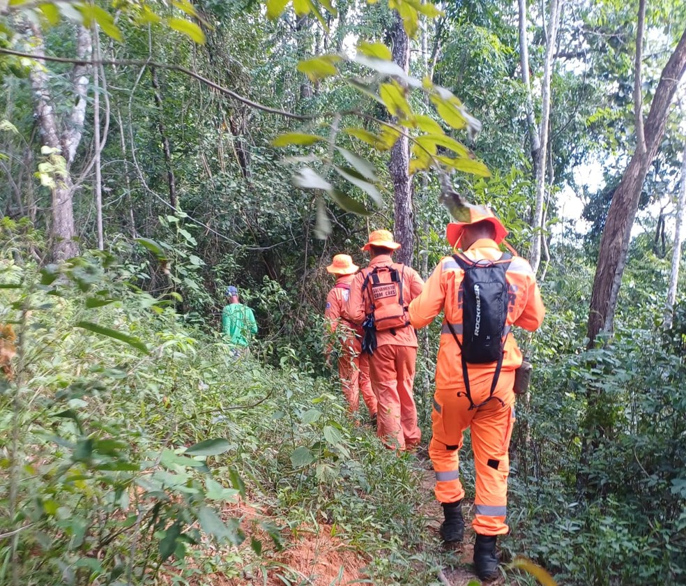 Bombeiros fazem buscas por idoso desaparecido em Pains — Foto: Corpo de Bombeiros/Divulgação