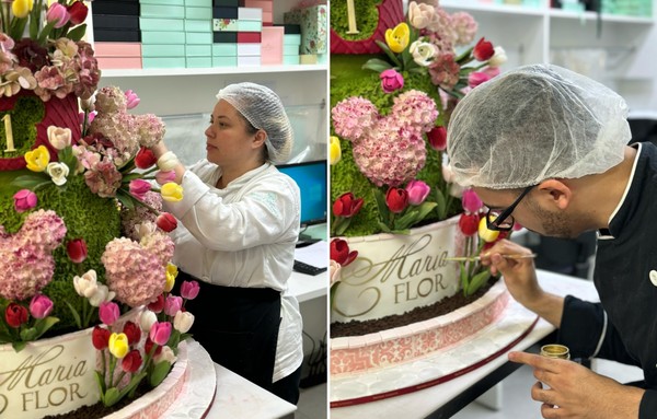 Confeiteira que fez bolo de R$ 58 mil para filha da Virginia presenteia Ana  Maria Braga, Dia do Empreendedor