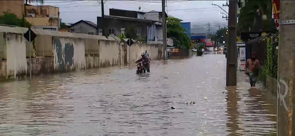 Bairro Caminho Novo, em Palhoça — Foto: Reprodução/NSC TV