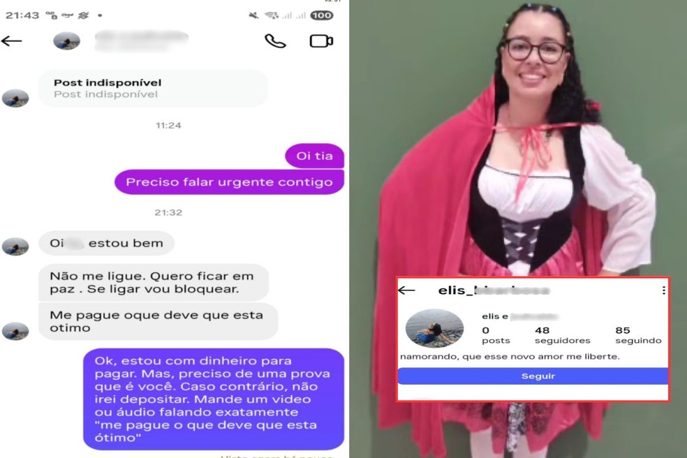 Jacemir Barbosa Bueno de Almeida se passou pela esposa em redes sociais e criou perfil com suposto amante — Foto: Reprodução