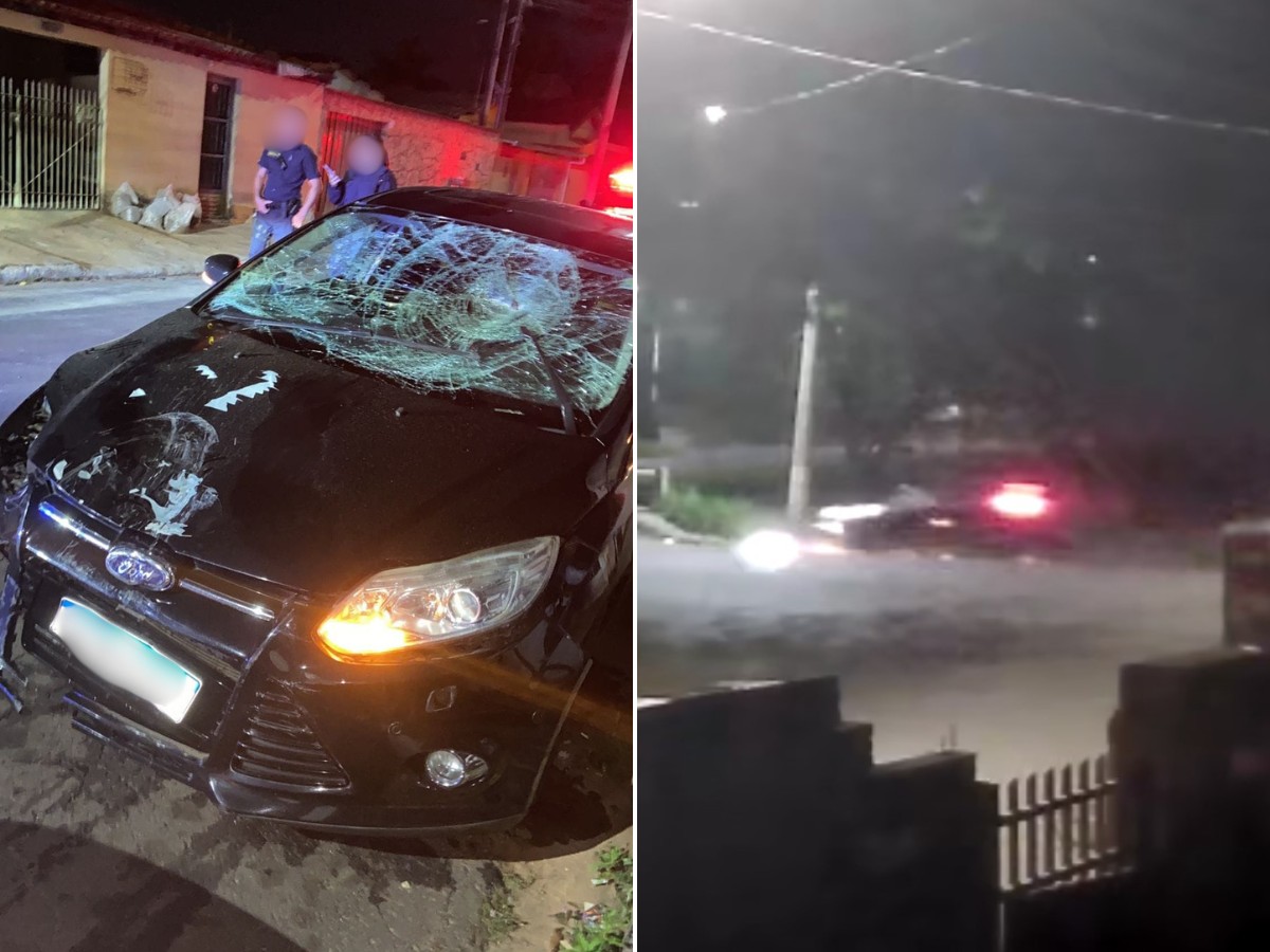 Carro atropela moto e motociclista sofre fratura em ponte de Itapira