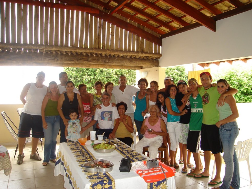 Família Castro Reunida para a 'Pascoareta' em 2007 — Foto: Arquivo pessoal