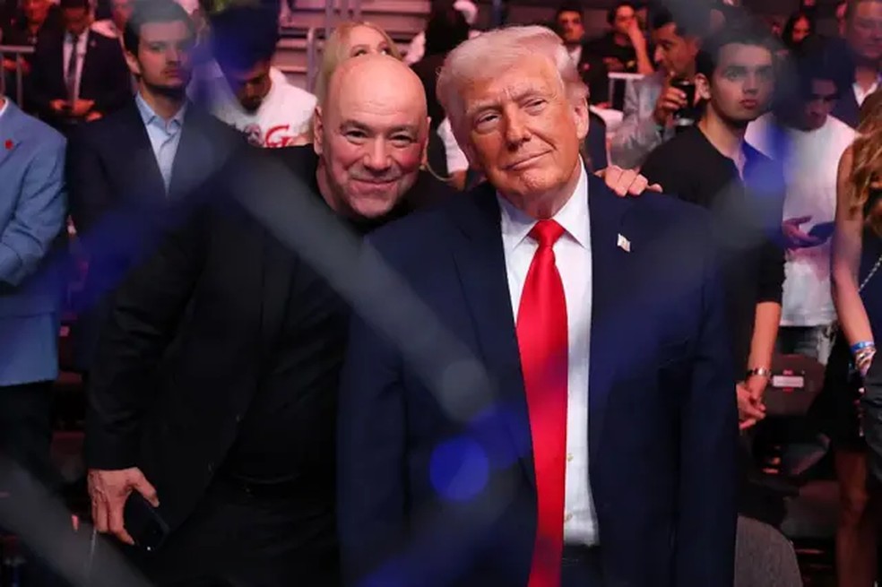 O presidente do UFC, Dana White, com Donald Trump &mdash; Foto: Getty Images