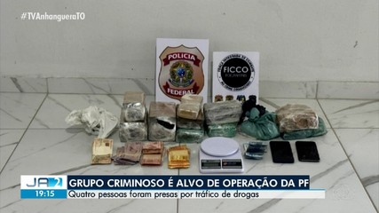 Polícia Federal prende quatro pessoas suspeitas de envolvimento com tráfico no norte do TO