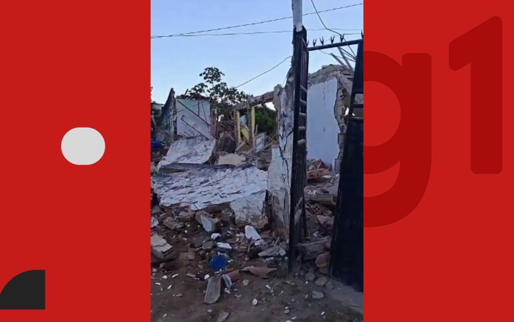 Explosão de botijão de gás atinge três casas e deixa três pessoas feridas no interior da Bahia