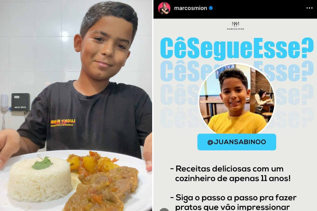 Menino de 11 anos encanta com receitas na web e é recomendado pelo apresentador Marcos Mion