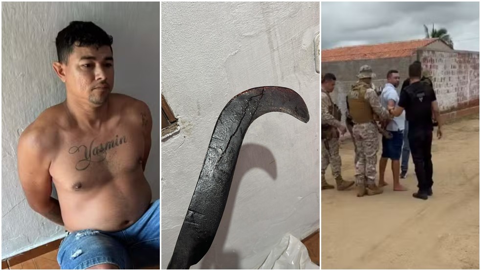Namorado e cunhado usaram foice para decepar mãos de mulher em Quixeramobim (CE) — Foto: Reprodução