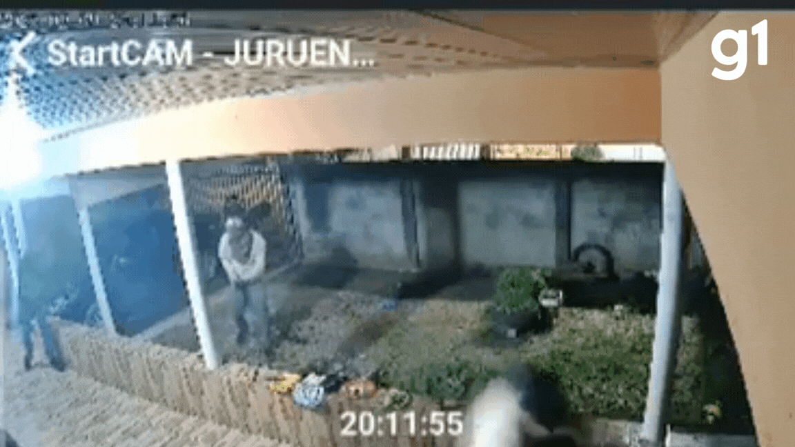 Jovem é morto a tiros durante churrasco em MT; crime é registrado por câmera de segurança 