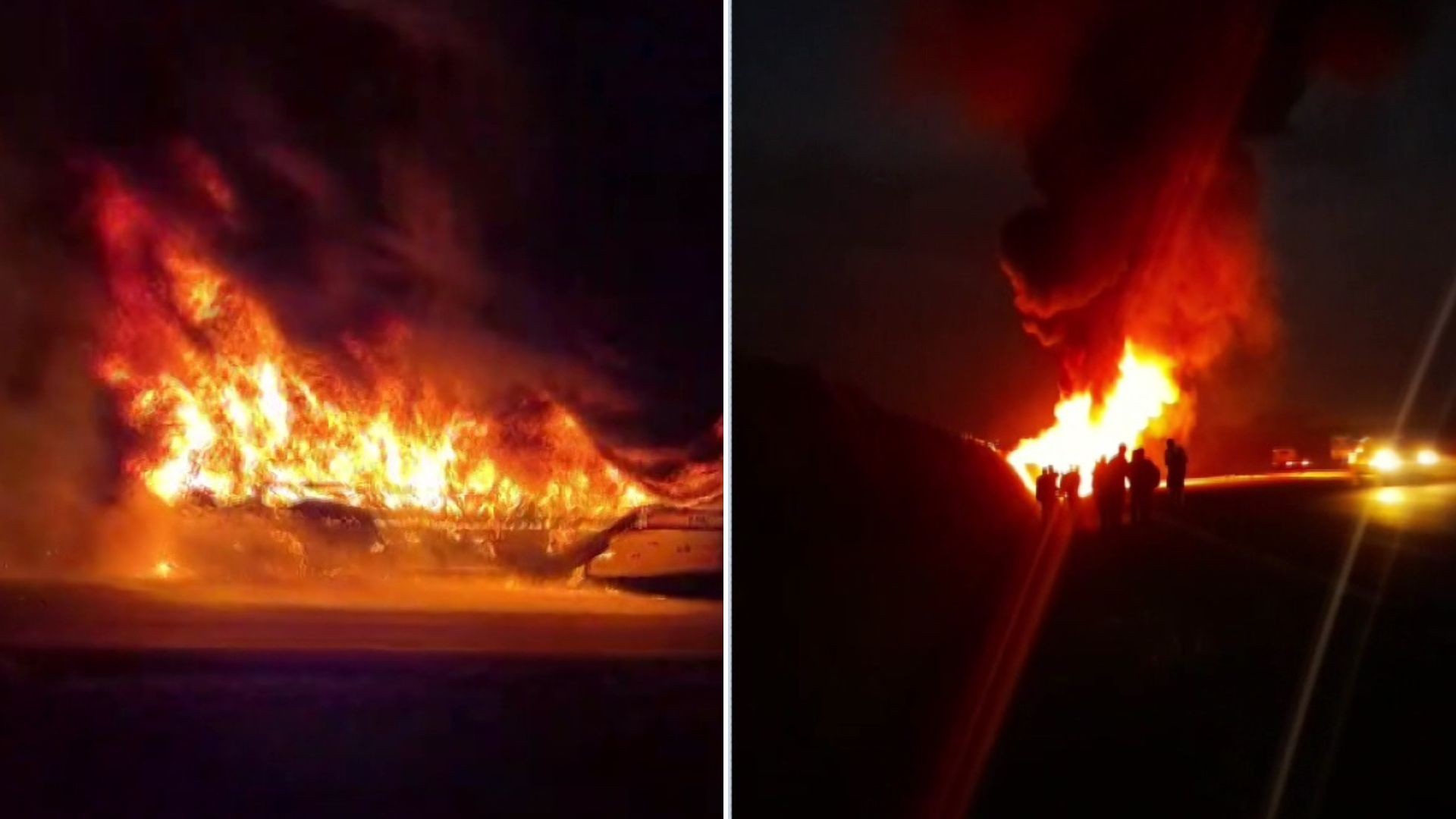 Ônibus que transportava estudantes é tomado e destruído por incêndio em Pitangueiras, SP 