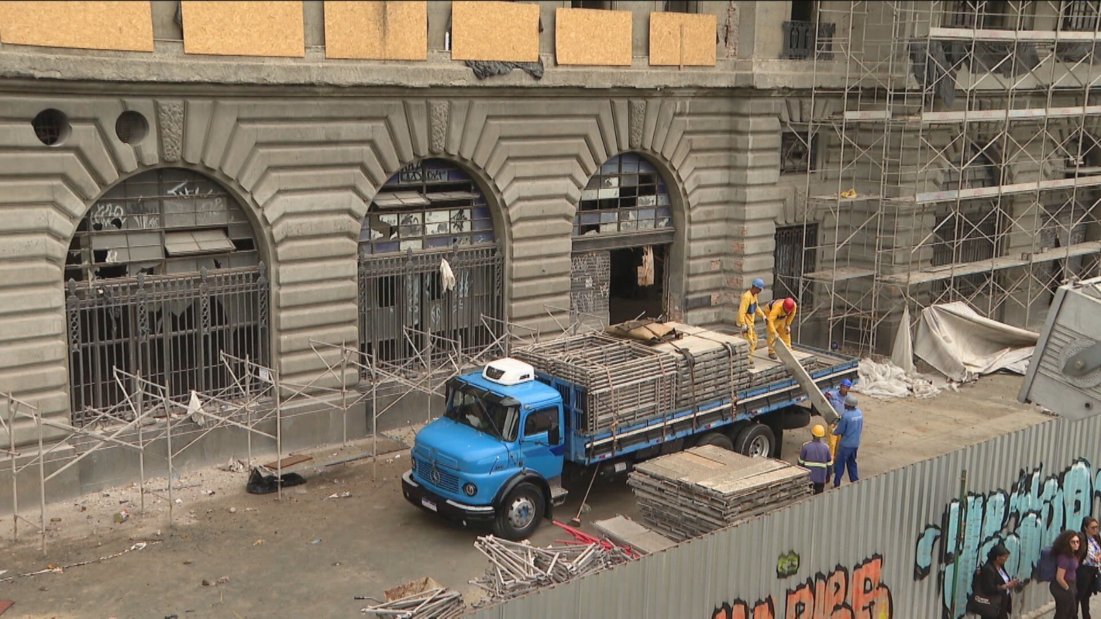 Obra de restauração da Leopoldina é interrompida por falta de pagamento
