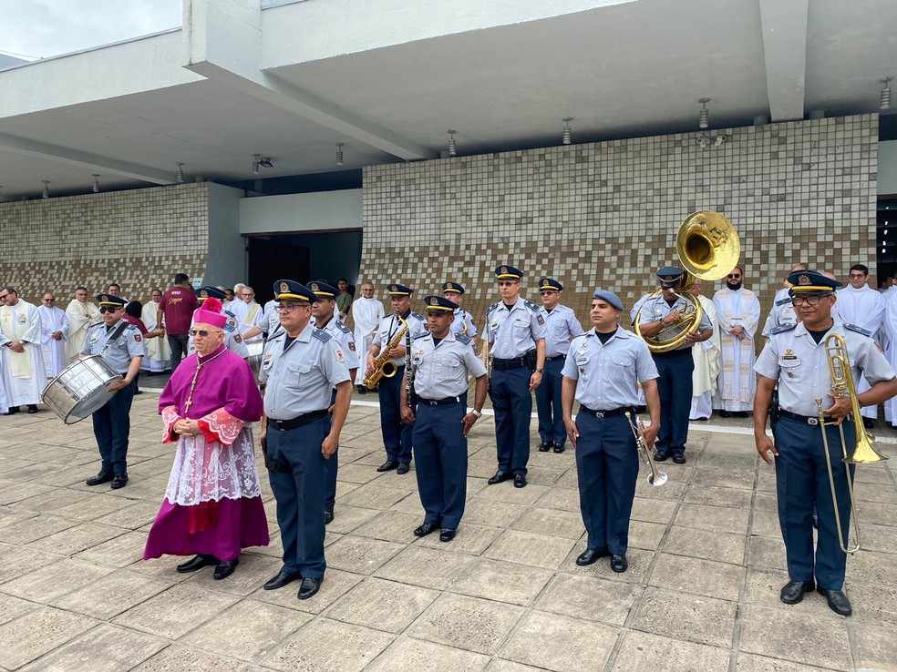 Celebração da última missa como arcebispo de Natal de Dom Jaime Vieira Rocha — Foto: Pedro Trindade/Inter TV Cabugi