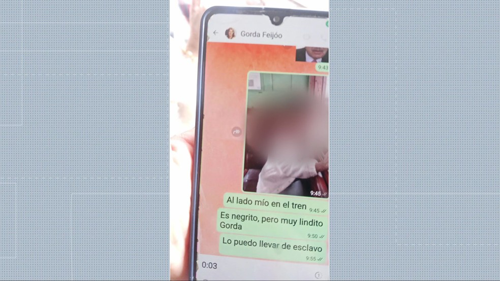 Argentino é suspeito de cometer racismo dentro da Maria Fumaça, em Tiradentes — Foto: Reprodução: Arquivo Pessoal