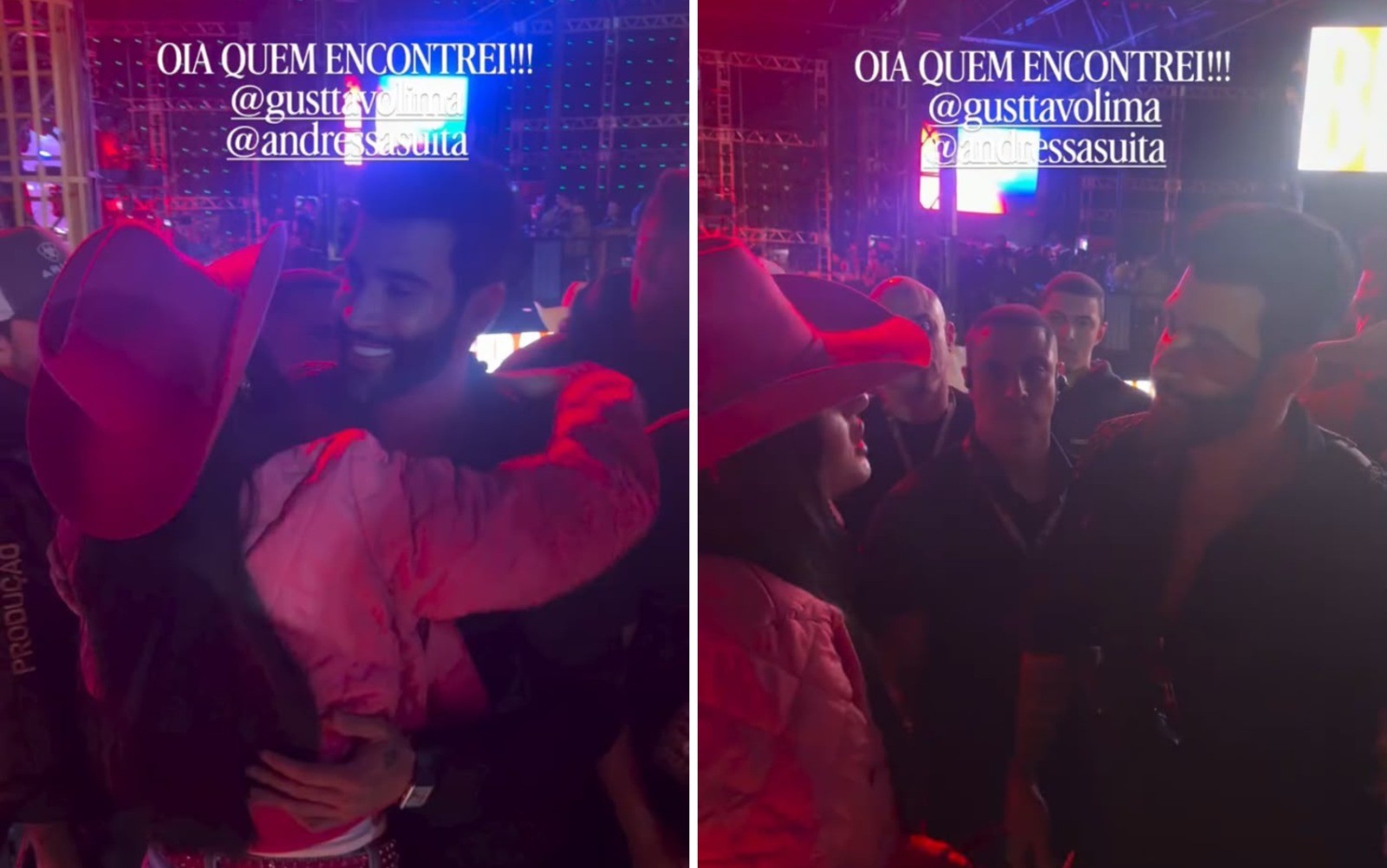 Encontro de embaixadores: Ana Castela abraça Gusttavo Lima em Barretos, SP