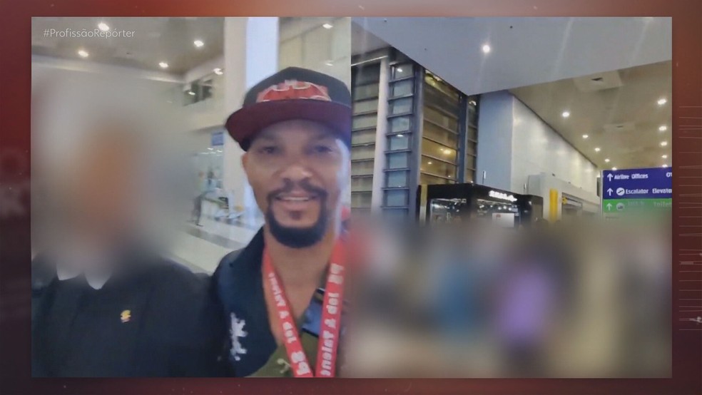 Vídeos nas redes sociais mostram Rodrigo recepcionando brasileiros no aeroporto — Foto: Reprodução/TV Globo