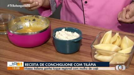 Receita deste sábado (7) é o conchiglione com tilápia