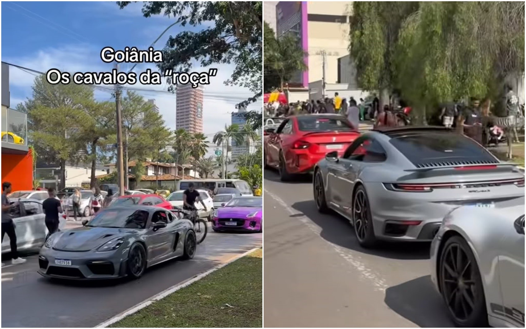  Carros de luxo ‘desfilam’ por Goiânia e chamam atenção; vídeo