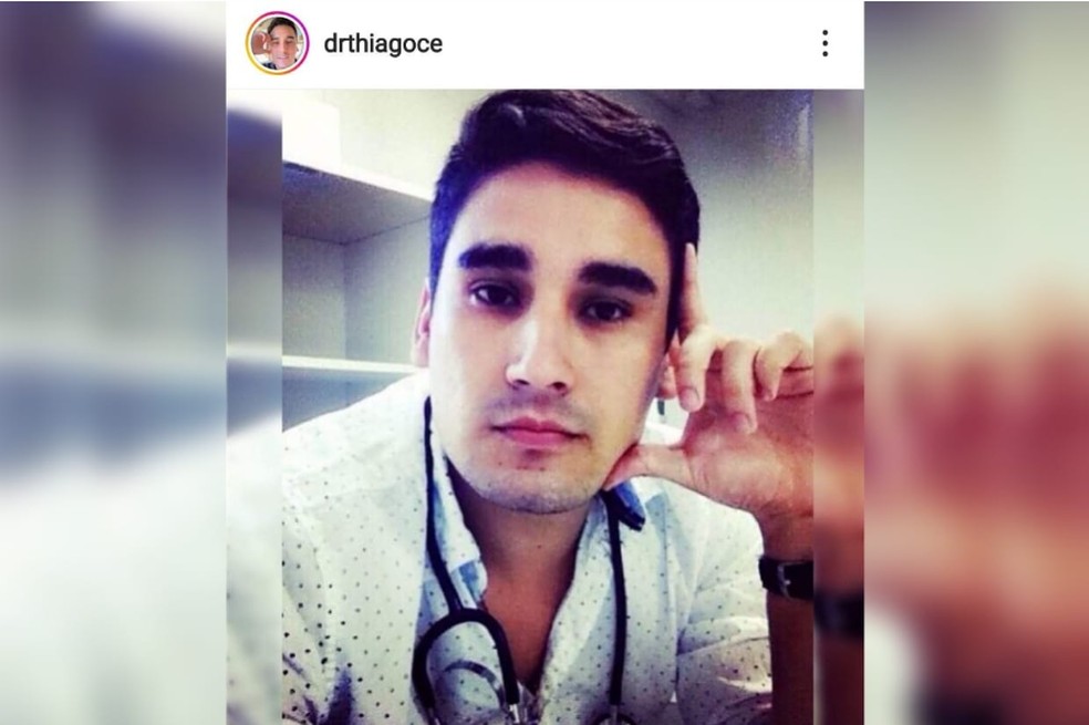 Thiago Celso Andrade Reges, chegou a atuar de forma ilícita como médico em diversos municípios cearenses. — Foto: Reprodução/TV Verdes Mares