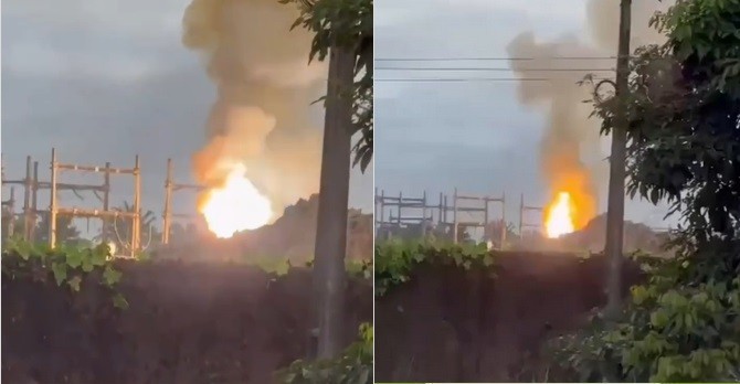 Incêndio atinge subestação e deixa moradores sem energia no distrito de Rio Vermelho, em Xinguara