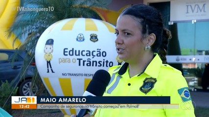 Campanha Maio Amarelo em Palmas terá foco na busca pela paz no trânsito