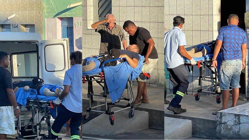 Aluno lesionado em academia chega em casa após receber alta do hospital, no Ceará. — Foto: Edison Freitas/TVM
