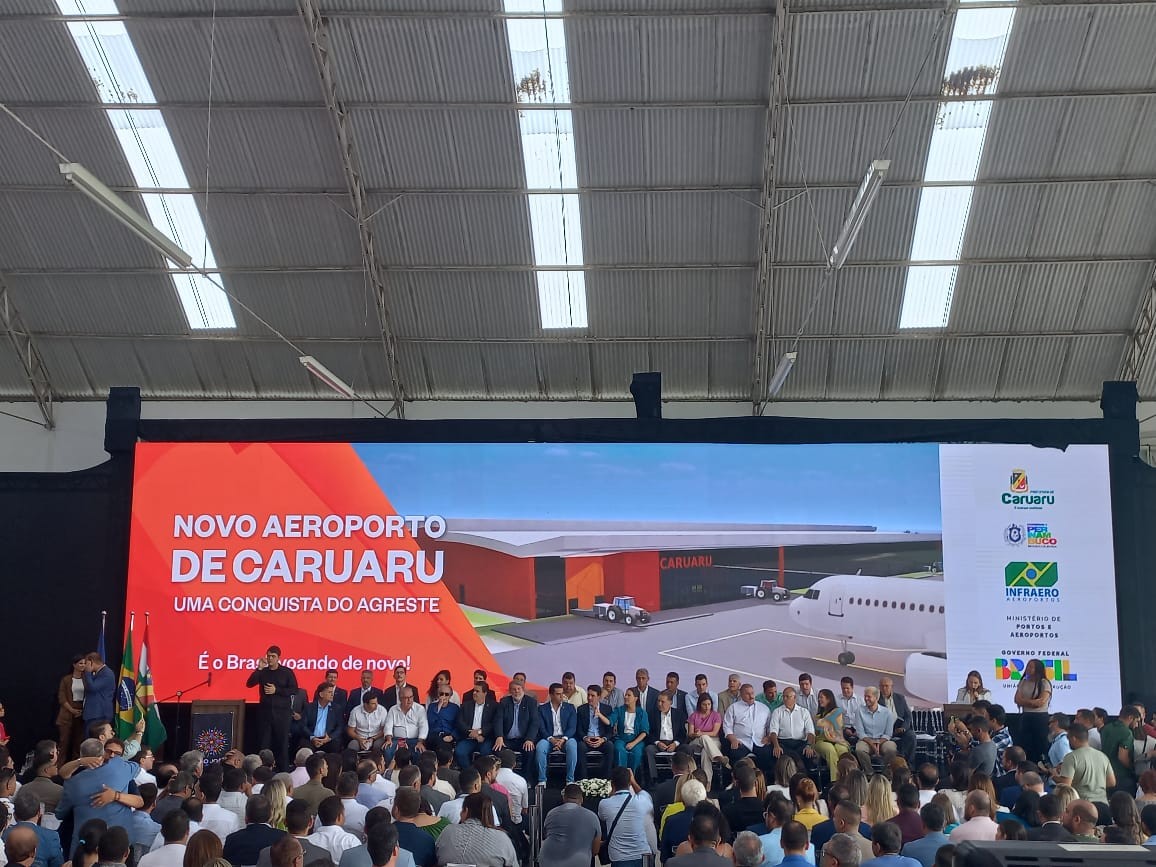 Ministro de Portos e Aeroportos anuncia investimento de R$ 140 milhões para o Aeroporto de Caruaru