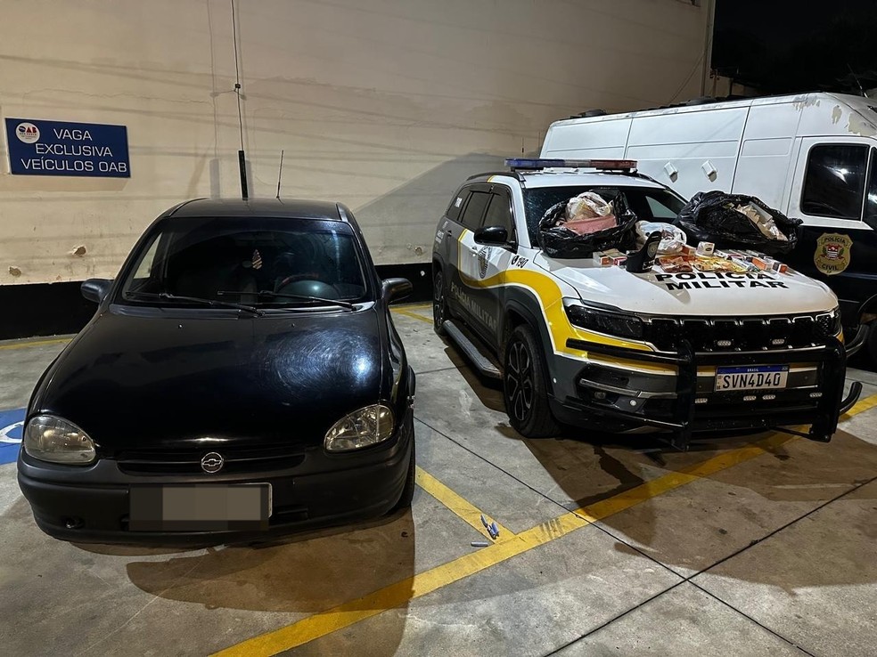 Trio que roubou farmácia em Itu é preso em Itapevi  (SP) — Foto: Polícia Rodoviária/Divulgação